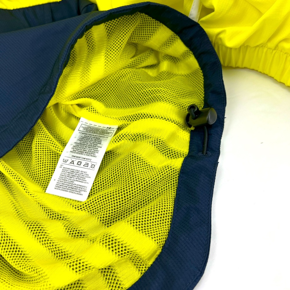 ADIDAS ORIGINAL WINDBREAKER, ANORAK HOODIE,YELLOW & BLUE,MEDIUM,100% POLYESTER - Picture 12 of 16
